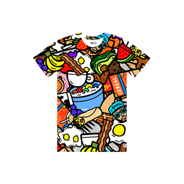 J Pierce  - Collage: Unisex Breakfast Tee Shirt | Arena
