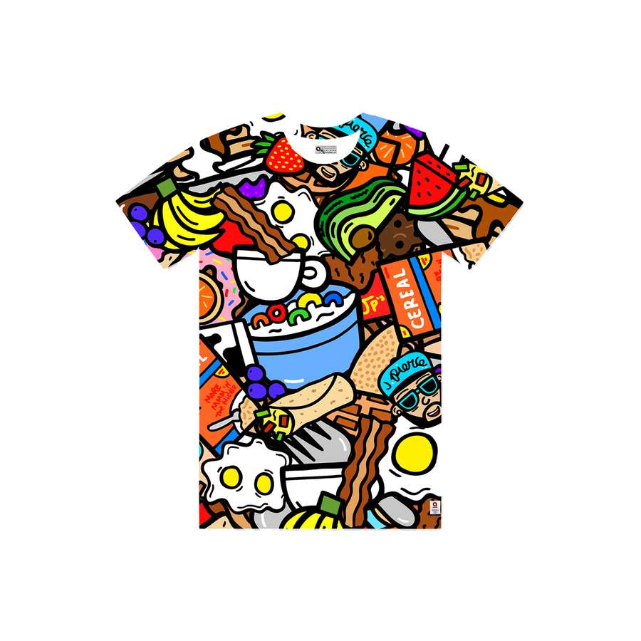 J Pierce  - Collage: Unisex Breakfast Tee Shirt | Arena