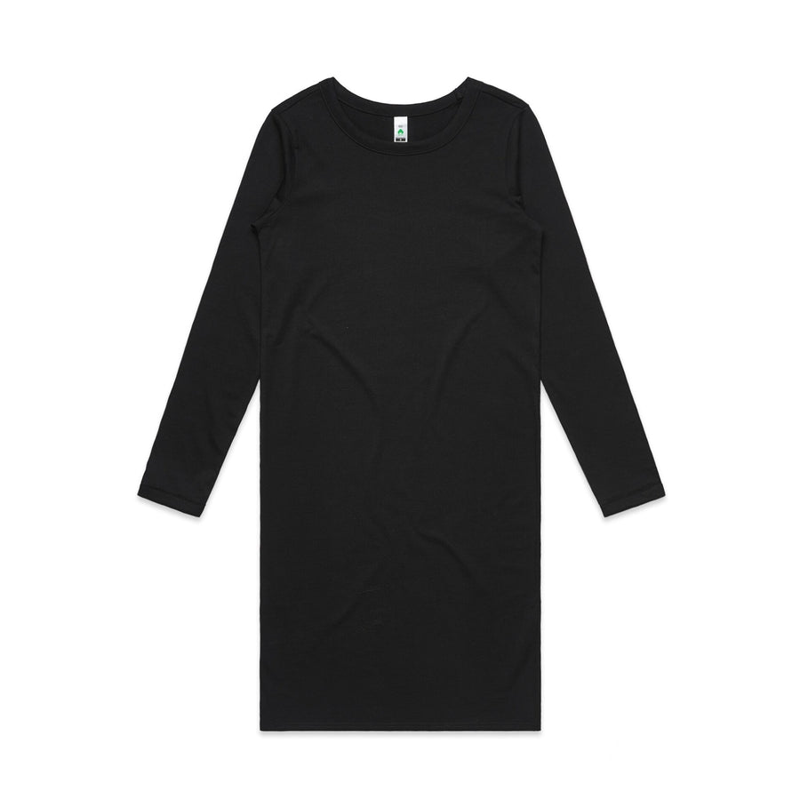 Women's Organic Long Sleeve Dress | Custom Blanks - Band Merch and On-Demand Designer Shirts