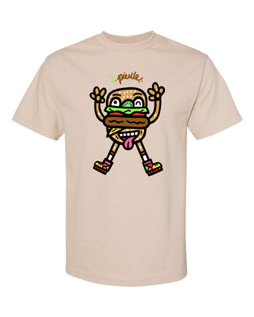 J Pierce  - Happy Burger: Unisex Tee Shirt | Arena