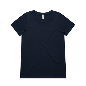 Women's Shallow Scoop Tee Shirt | Custom Blanks - Band Merch and On-Demand Designer Shirts