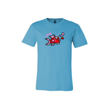 J Pierce  - Love Fish: Unisex Tee Shirt | Arena