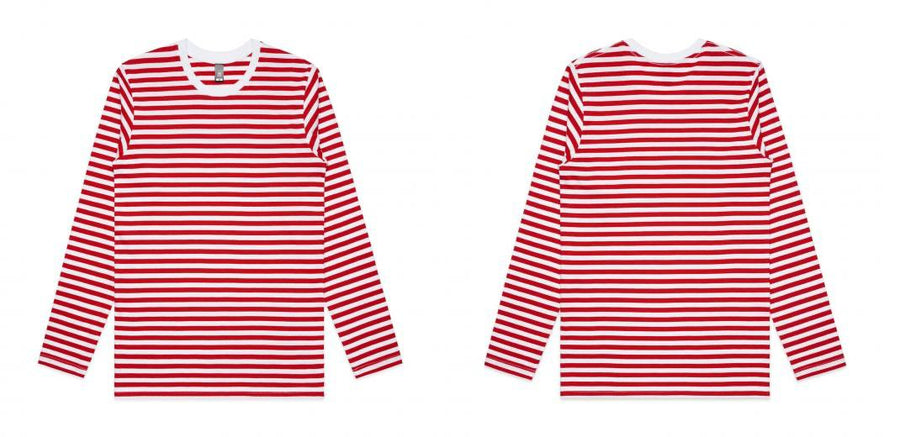 Men's Stripe Long Sleeve Tee Shirt | Custom Blanks