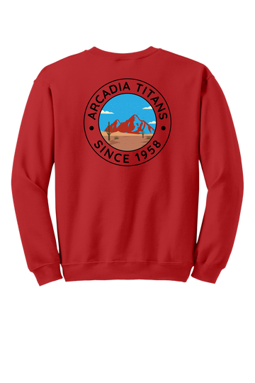Arcadia Titans High School : Arcadia Mountain Circle |  Unisex Crewneck Sweatshirt