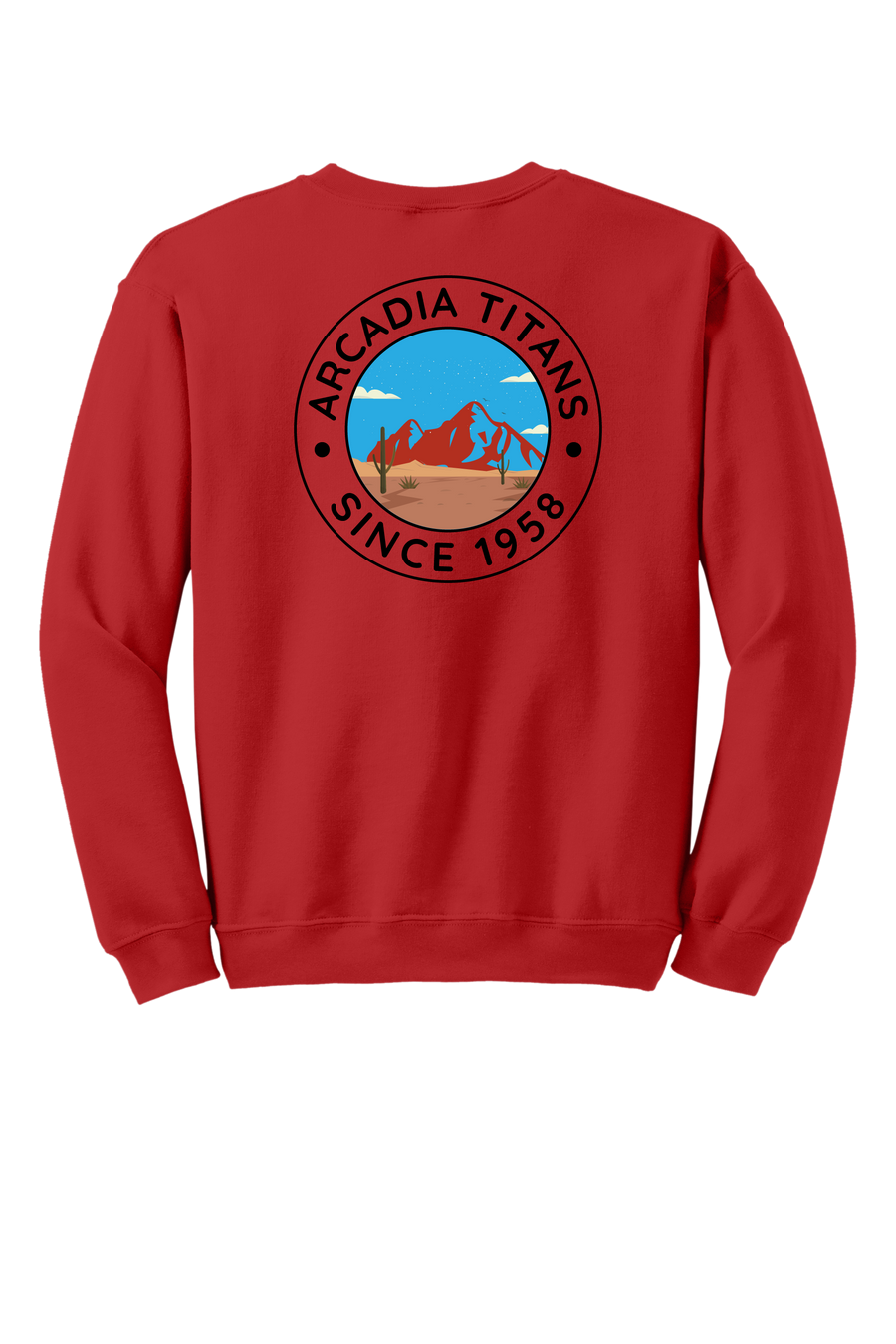 Arcadia Titans High School : Arcadia Mountain Circle |  Unisex Crewneck Sweatshirt