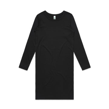 Women's Organic Long Sleeve Dress | Custom Blanks - Band Merch and On-Demand Designer Shirts