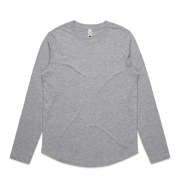 Wo's Curve Long Sleeve Tee Shirt | Custom Blanks - Band Merch and On-Demand Designer Shirts