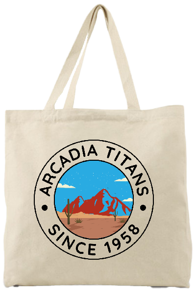 Arcadia Titans High School : Arcadia Mountain Circle | Canvas Tote Bag
