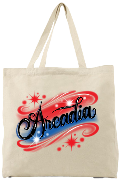 Arcadia Titans High School : Arcadia Airbrush | Canvas Tote Bag