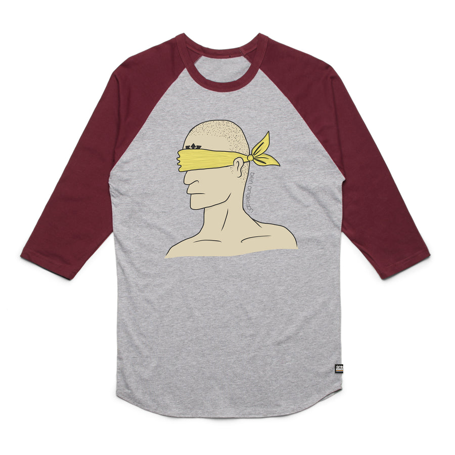 Ben Anderson - Blindfold Unisex Raglan Tee Shirt - Band Merch and On-Demand Designer Shirts