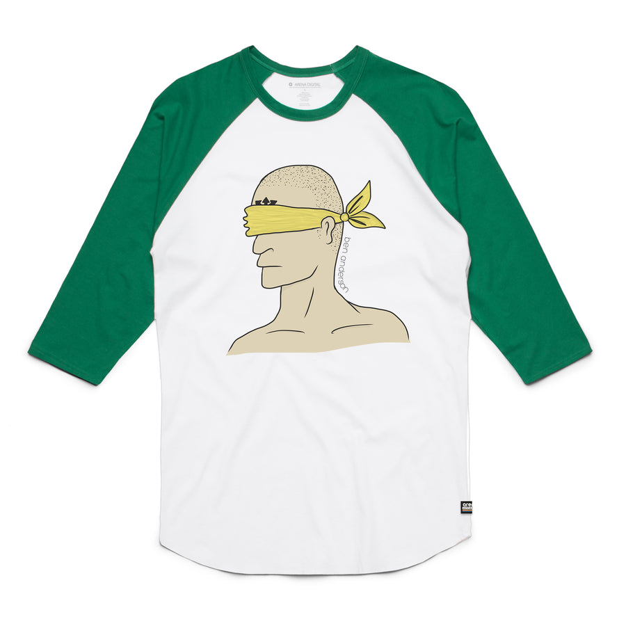 Ben Anderson - Blindfold Unisex Raglan Tee Shirt - Band Merch and On-Demand Designer Shirts