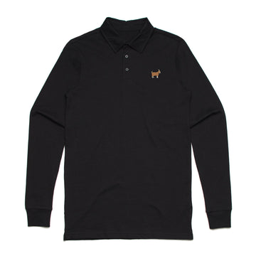 G.O.A.T. - Men's Long Sleeve Polo Tee Shirt - Band Merch and On-Demand Designer Shirts