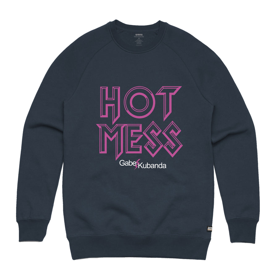 Gabe Kubanda - Hot Mess Unisex Heavyweight Pullover Sweatshirt - Band Merch and On-Demand Designer Shirts