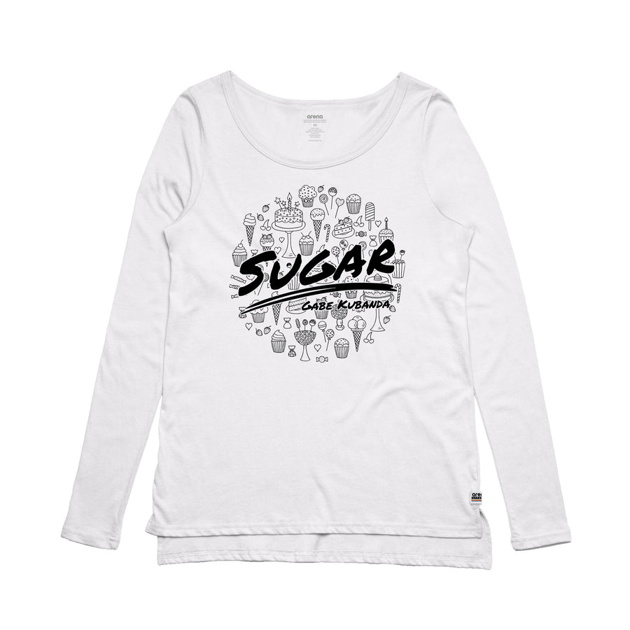 Gabe Kubanda - Sugar Women's Long Sleeve Tee Shirt - Band Merch and On-Demand Designer Shirts