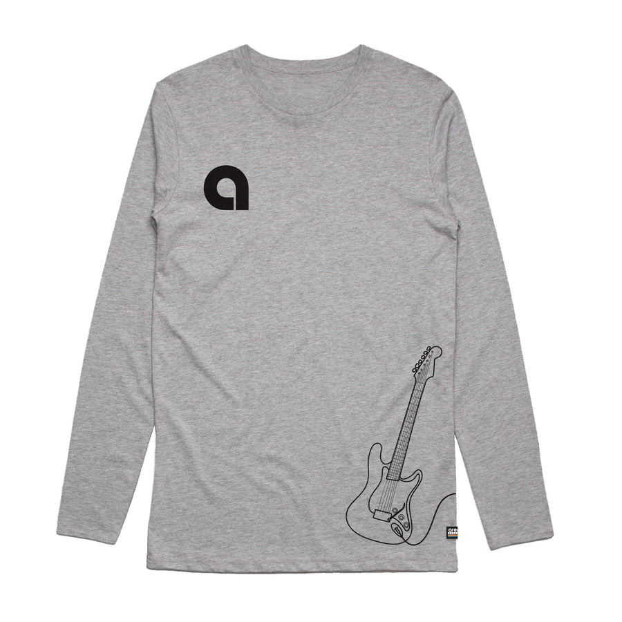Arena Guitar -  Men's Long Sleeve Tee Shirt - Band Merch and On-Demand Designer Shirts