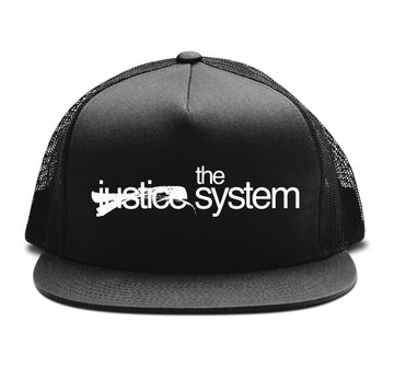 The Justice System - Trucker Snapback Hat - Band Merch and On-Demand Designer Shirts