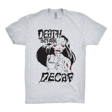 StarkGravingMad - Death Before Decaf Unisex Tee Shirt - Band Merch and On-Demand Designer Shirts
