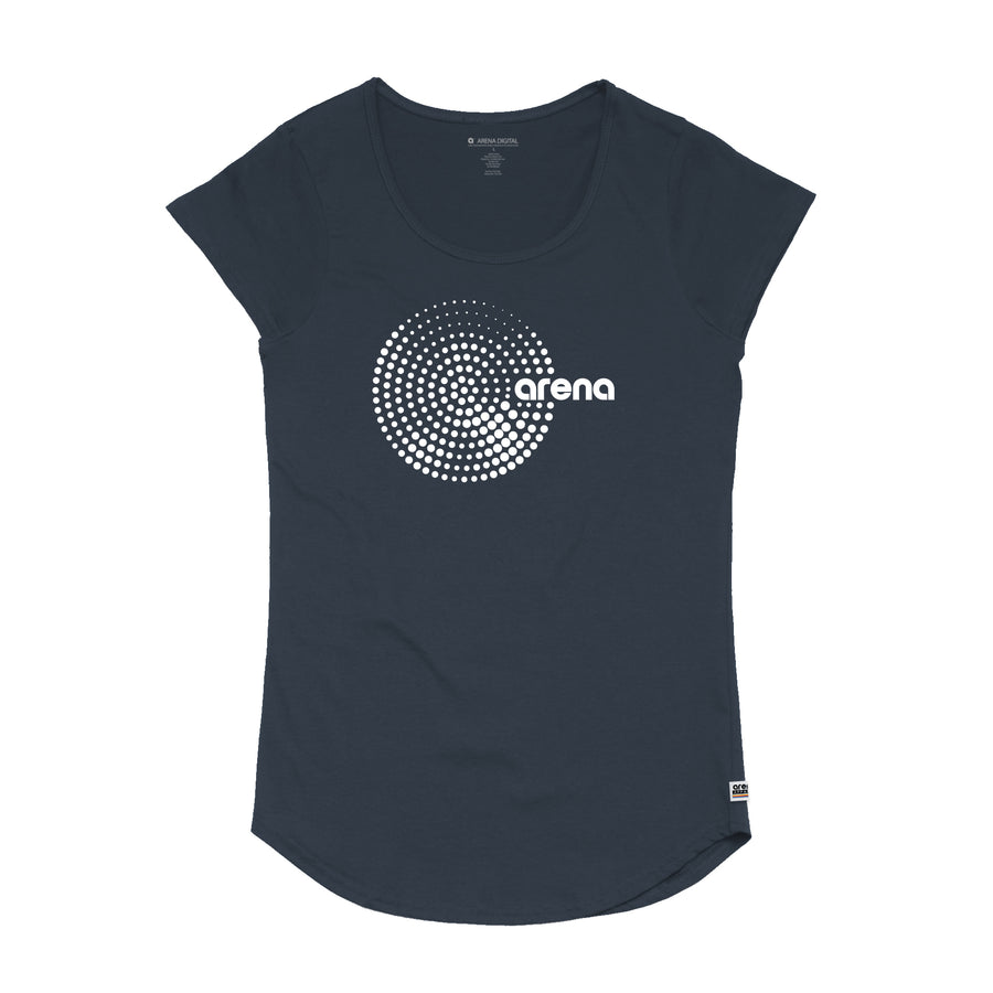 Outlier - Women's Curved Hem Tee Shirt - Band Merch and On-Demand Designer Shirts