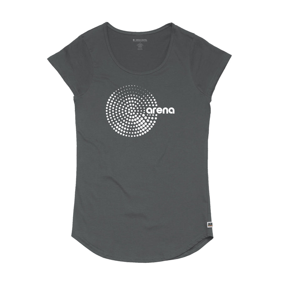 Outlier - Women's Curved Hem Tee Shirt - Band Merch and On-Demand Designer Shirts