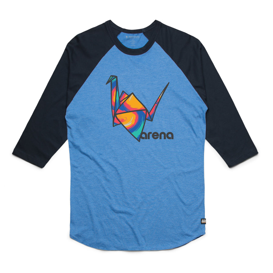 Paper Crane - Unisex Raglan Tee Shirt - Band Merch and On-Demand Designer Shirts
