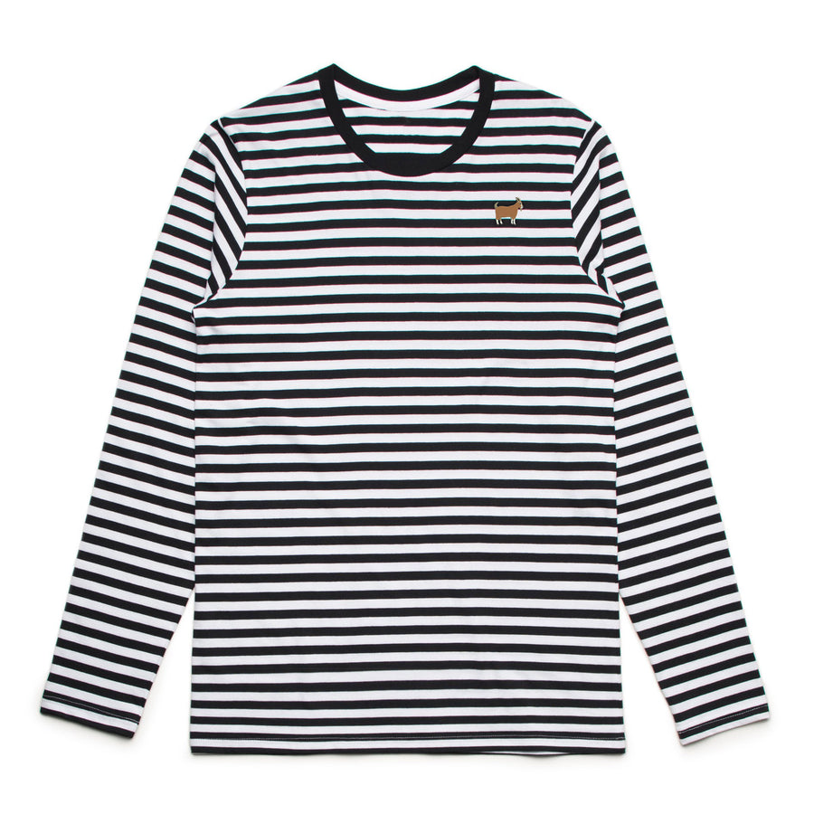 G.O.A.T. - Men's Striped Long Sleeve Tee Shirt - Band Merch and On-Demand Designer Shirts