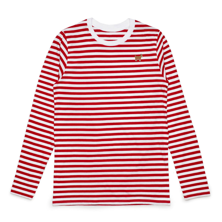G.O.A.T. - Men's Striped Long Sleeve Tee Shirt - Band Merch and On-Demand Designer Shirts