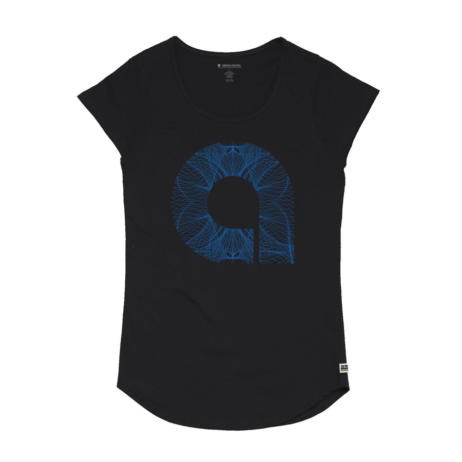Web - Women's Curved Hem Tee Shirt - Band Merch and On-Demand Designer Shirts