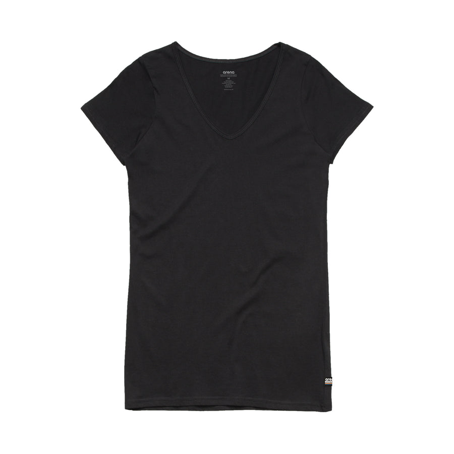 Wo's Bevel V Neck Tee Shirt | Custom Blanks - Band Merch and On-Demand Designer Shirts
