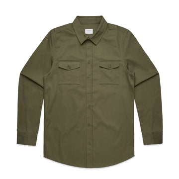 Men's Long Sleeve Military Shirt | Custom Blanks - Band Merch and On-Demand Designer Shirts