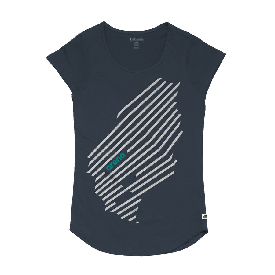 Cascadia - Women's Curved Hem Tee Shirt - Band Merch and On-Demand Designer Shirts